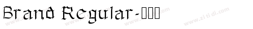 Brand Regular字体转换